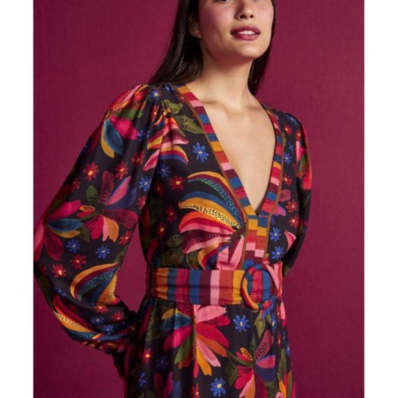 Banana Sky Printed V-Neck Maxi Dress - Picture 3 of 7